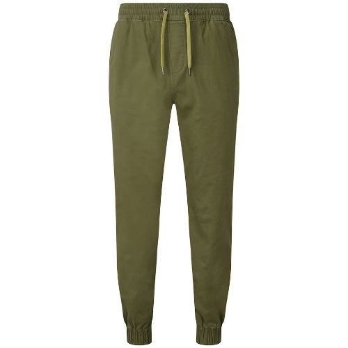 Asquith & Fox Men's Twill Jogger Olive
